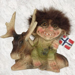 Troll liegt neben Elch (Norwegen Fahne) 8cm nur 4 Stück