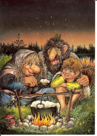 Postkarte aus dem Buch "Der kleine Troll"