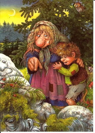 Postkarte aus dem Buch "Der kleine Troll"