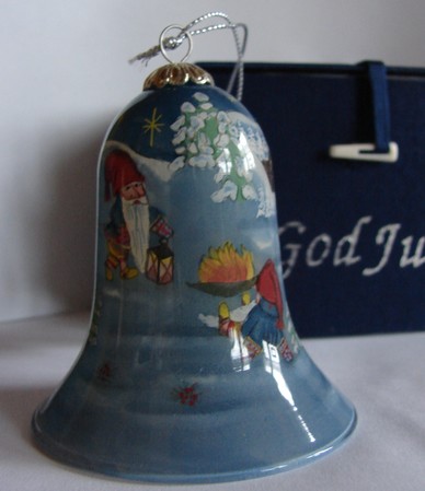 Glocke Weihnachtsfeuer 7cm b / 8cm h