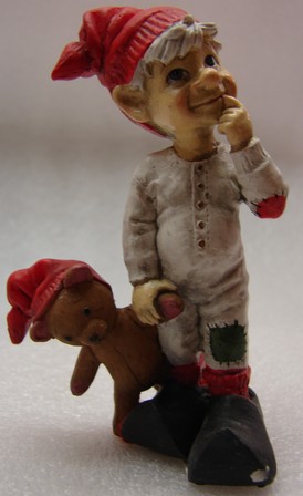 Olav kleiner Träumer mit Teddybär 10cm