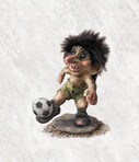 Troll mit Fussball 15cm